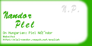 nandor plel business card